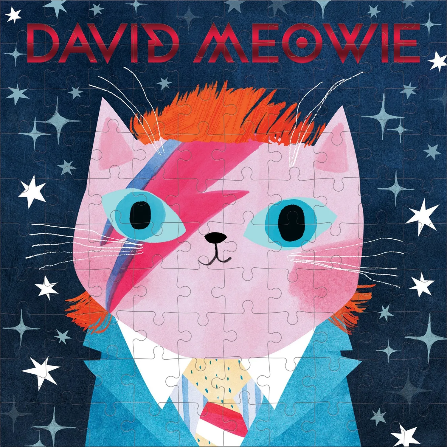 Mudpuppy David Meowie Music Cats puzzle 100 piese foil