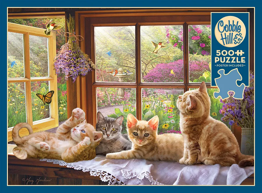 Cobble Hill Sunbeam puzzle 500 piese pisici