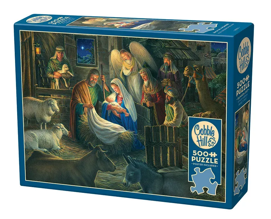 Cobble Hill Away in a Manger puzzle 500 piese craciun
