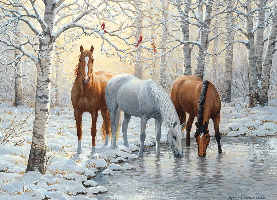 Cobble Hill Winter Trio puzzle 1000 piese iarnă