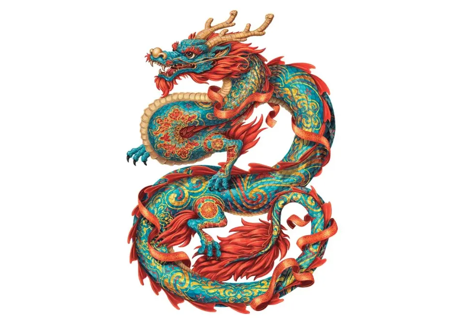 Mosaic Puzzles Imperial Dragon puzzle lemn 800 piese fantasy