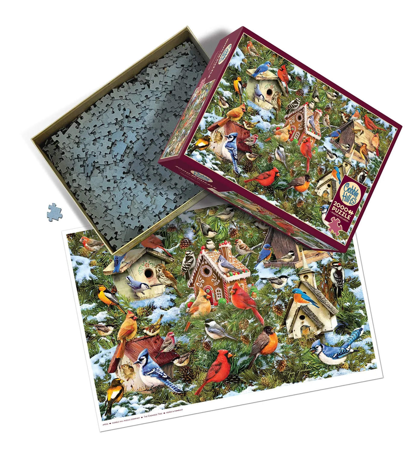 Cobble Hill The Crowded Tree puzzle 2000 piese peisaj