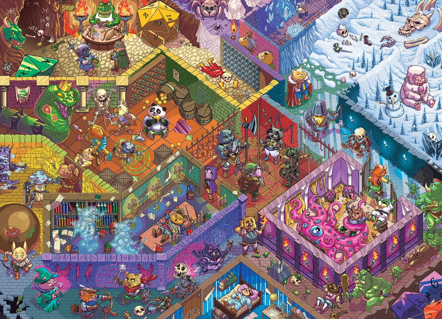 Cobble Hill Dungeon Run puzzle 500 piese fantasy