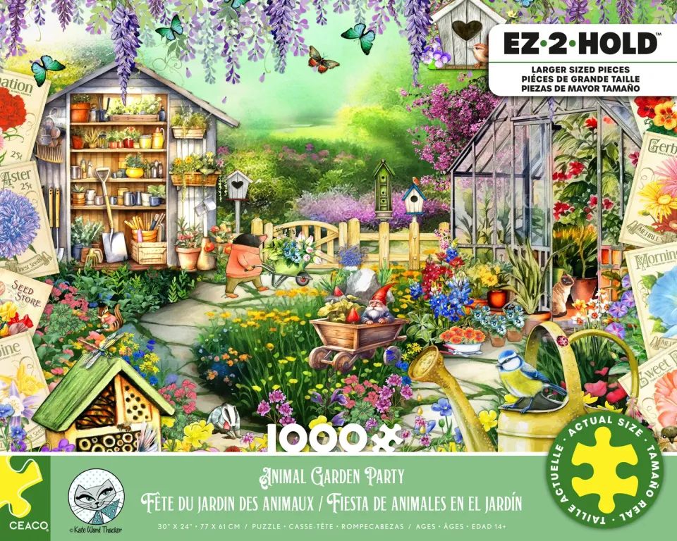 Ceaco EZ 2 Hold Animal Garden Party puzzle 1000 piese mari