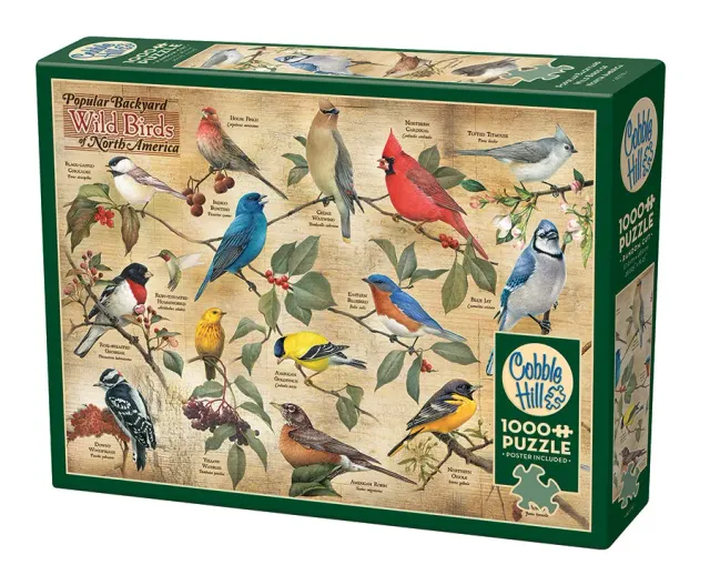 Cobble Hill Popular Backyard Wild Birds of North America puzzle 1000 piese
