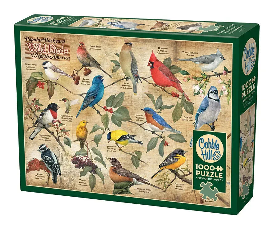 Cobble Hill Popular Backyard Wild Birds of North America puzzle 1000 piese