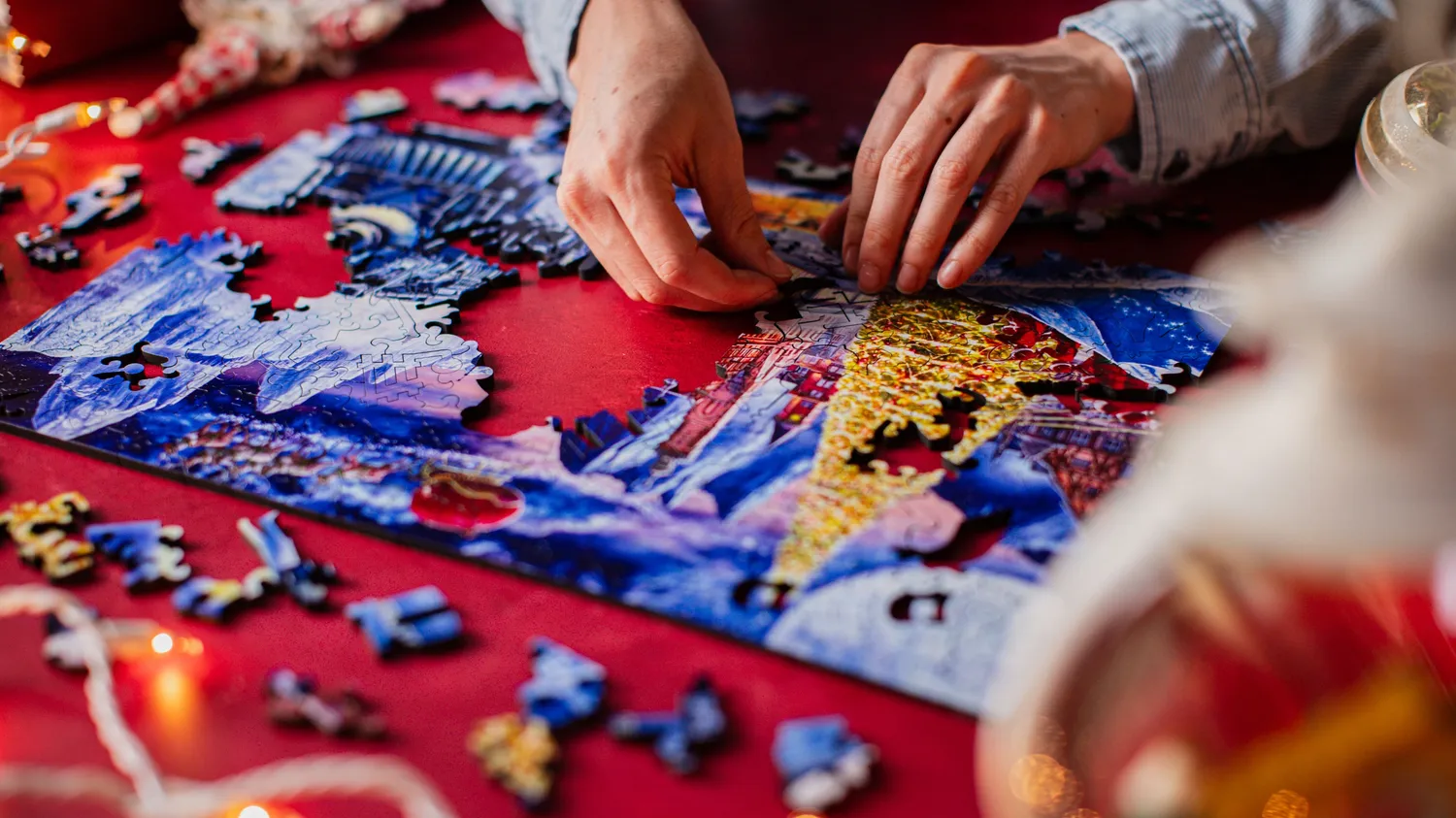 Mosaic Puzzles The Polar Express puzzle lemn 500 piese Crăciun