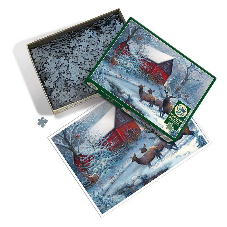 Cobble Hill Winter Magic 40128 puzzle 1000 piese iarnă