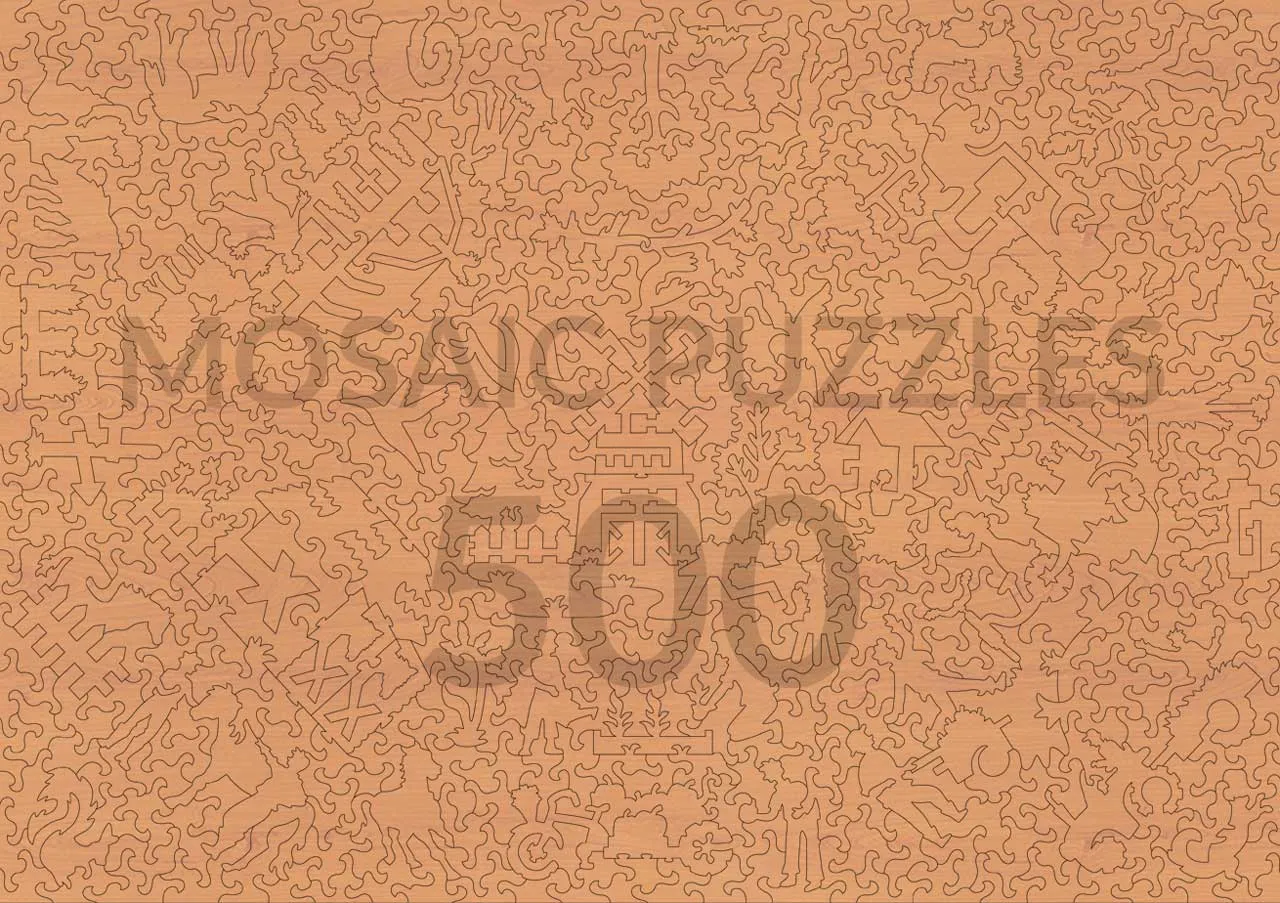 Mosaic Puzzles A Day on the Farm puzzle lemn 500 piese ferma