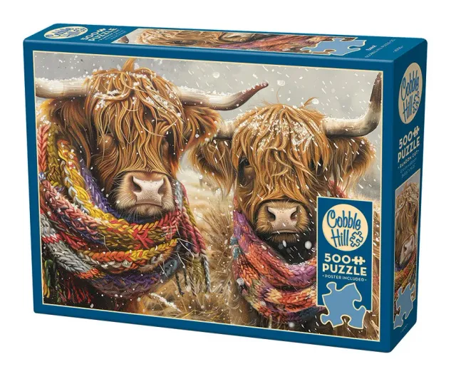 Cobble Hill Brrrr puzzle 500 piese vaca Highland