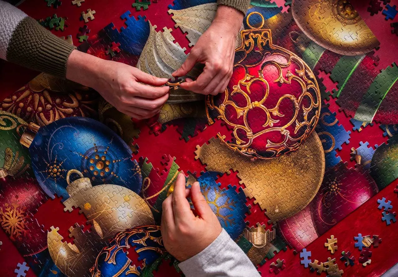 Mosaic Traditions Holiday Decorations puzzle carton 1000 piese craciun