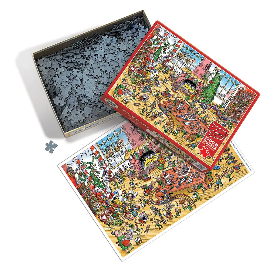 DoodleTown Elves at Work puzzle 1000 piese craciun