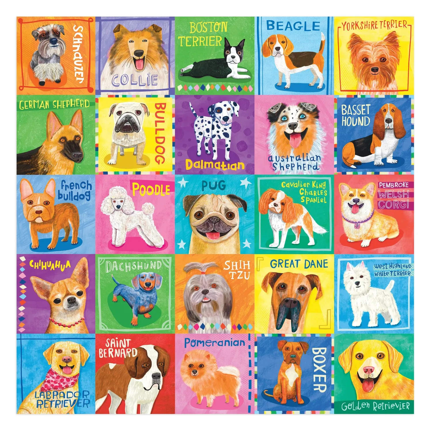 Mudpuppy Pawsome Portraits puzzle 500 piese 51x51 cm