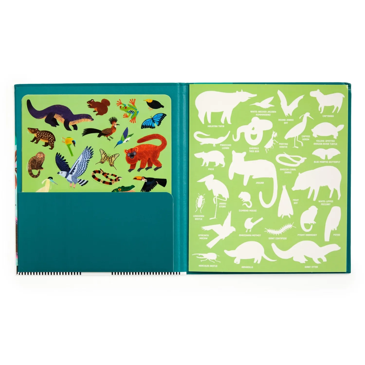 Mudpuppy Rainforest Sticker Play set stickere reutilizabile 50+ jungla