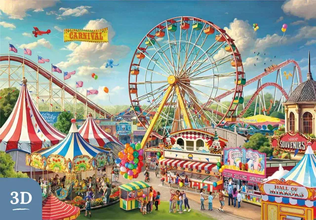 Mosaic Puzzles The Grand Carnival puzzle 3D lemn 1000 piese