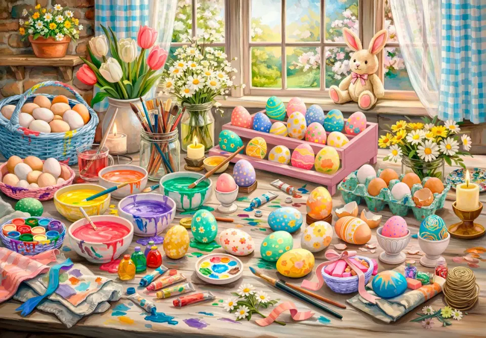 Mosaic Puzzles Painting Easter puzzle lemn 500 piese paste