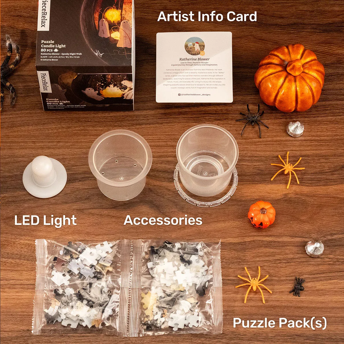 PieceRelax Spooky Night Walk KL1079 puzzle 3D felinar Halloween