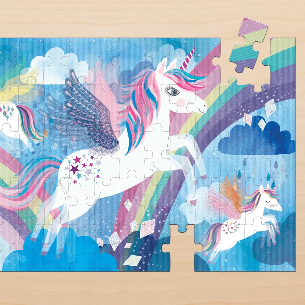 Mudpuppy Unicorn Magic puzzle lenticular 75 piese magic