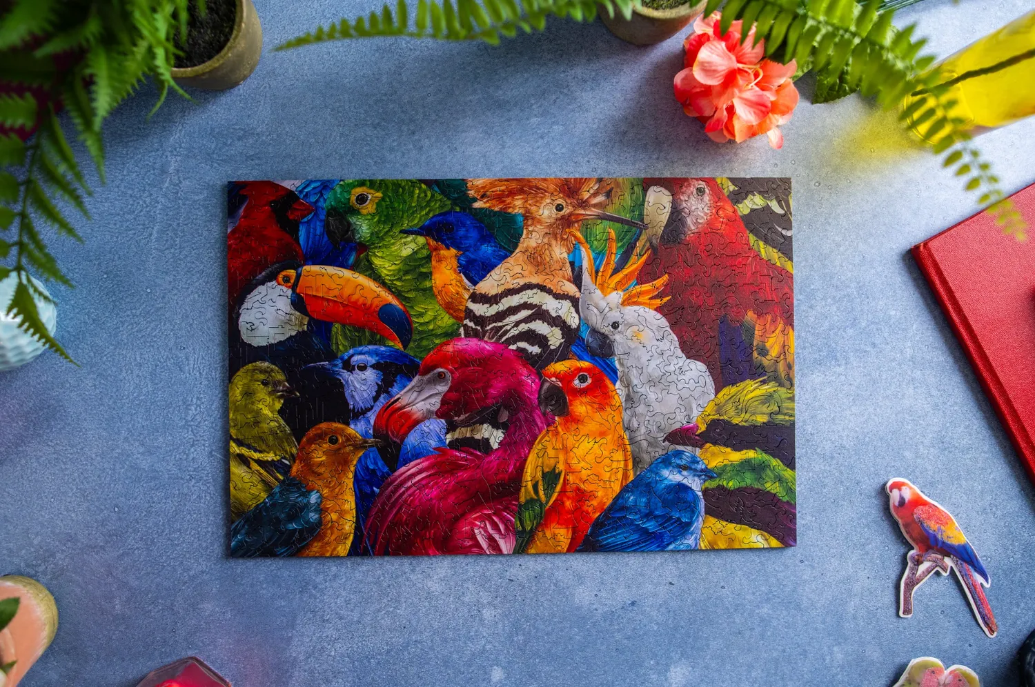 Mosaic Puzzles Tropical Feathers puzzle 250 piese pasari