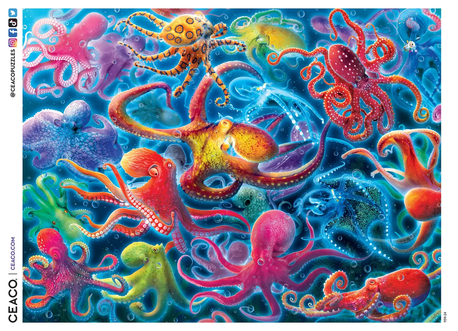 Ceaco Underwater Octopus puzzle 750 piese fosforescent