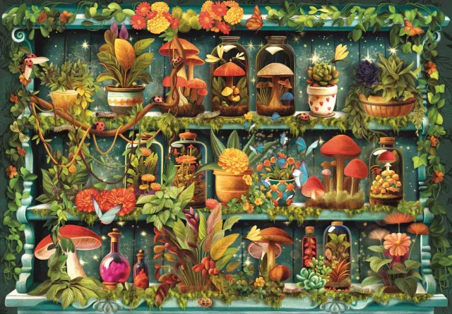 Mosaic Puzzles Tiny Realms puzzle din lemn 100 piese flori