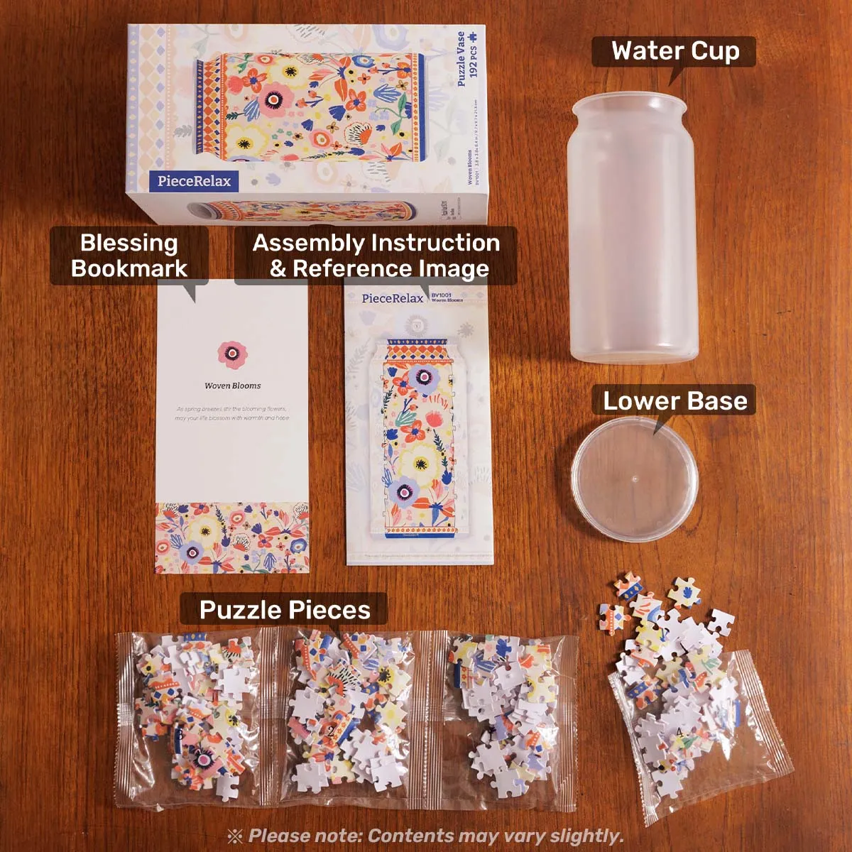 PieceRelax Woven Blooms BV1001 vază puzzle flori