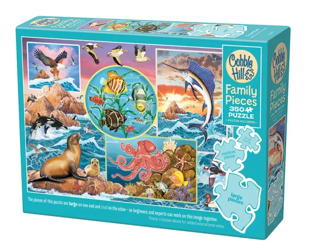 Cobble Hill Ocean Magic puzzle familie 350 piese ocean