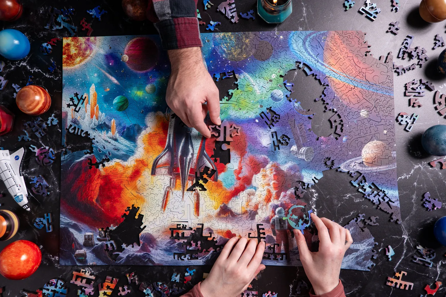 Mosaic Puzzles Space Rocket Odyssey puzzle 3D lemn 1000 piese