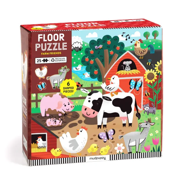 Mudpuppy Farm Friends puzzle podea 25 piese 2+ ani
