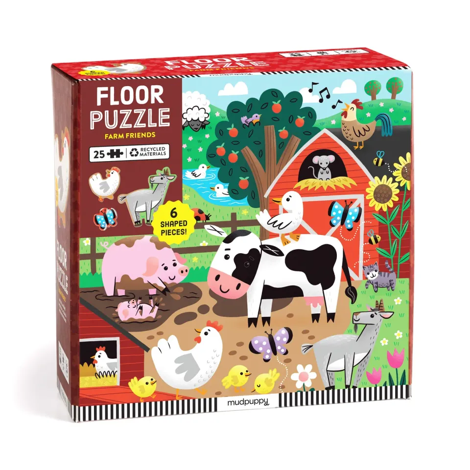 Mudpuppy Farm Friends puzzle podea 25 piese 2+ ani