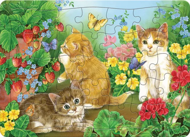 Cobble Hill Kitten Playtime puzzle tavă 35 piese pisici
