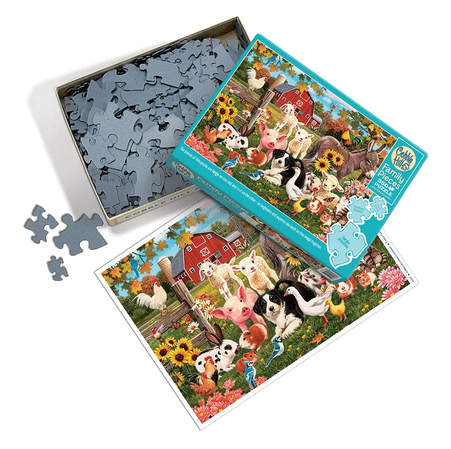 Cobble Hill Family Farm 47037 puzzle 350 piese fermă