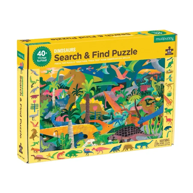 Mudpuppy Dinosaurs Search Find puzzle 64 piese