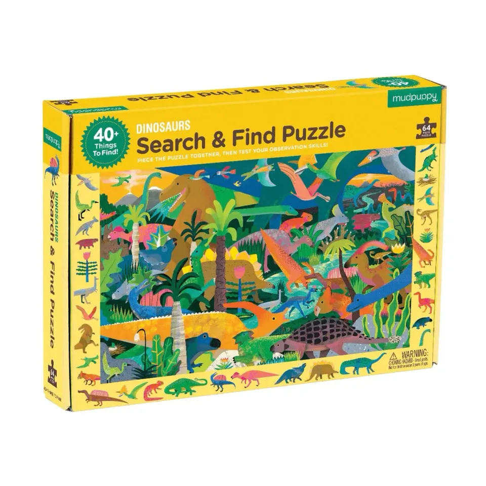 Mudpuppy Dinosaurs Search Find puzzle 64 piese
