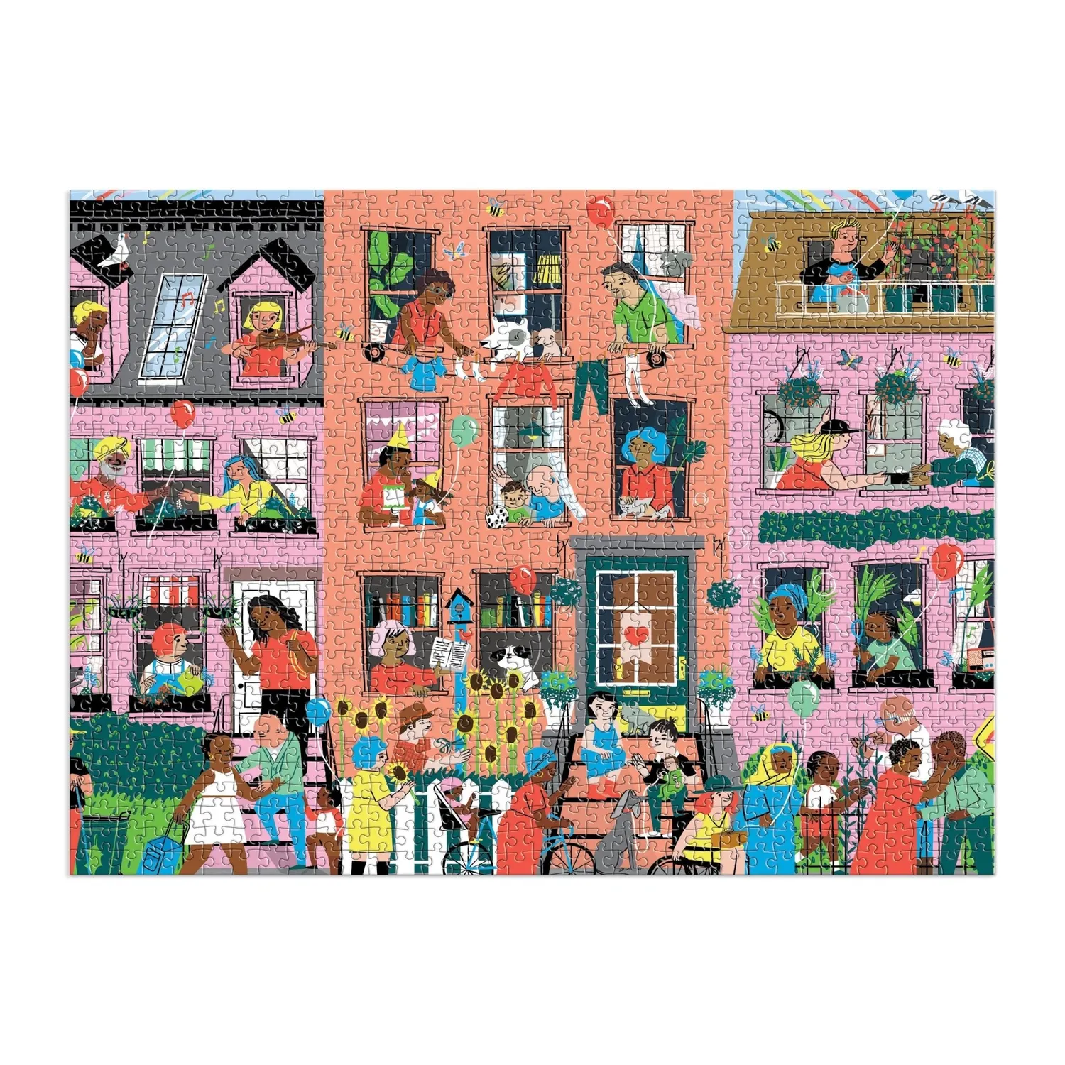 Mudpuppy Hey Neighbors puzzle 1000 piese familie