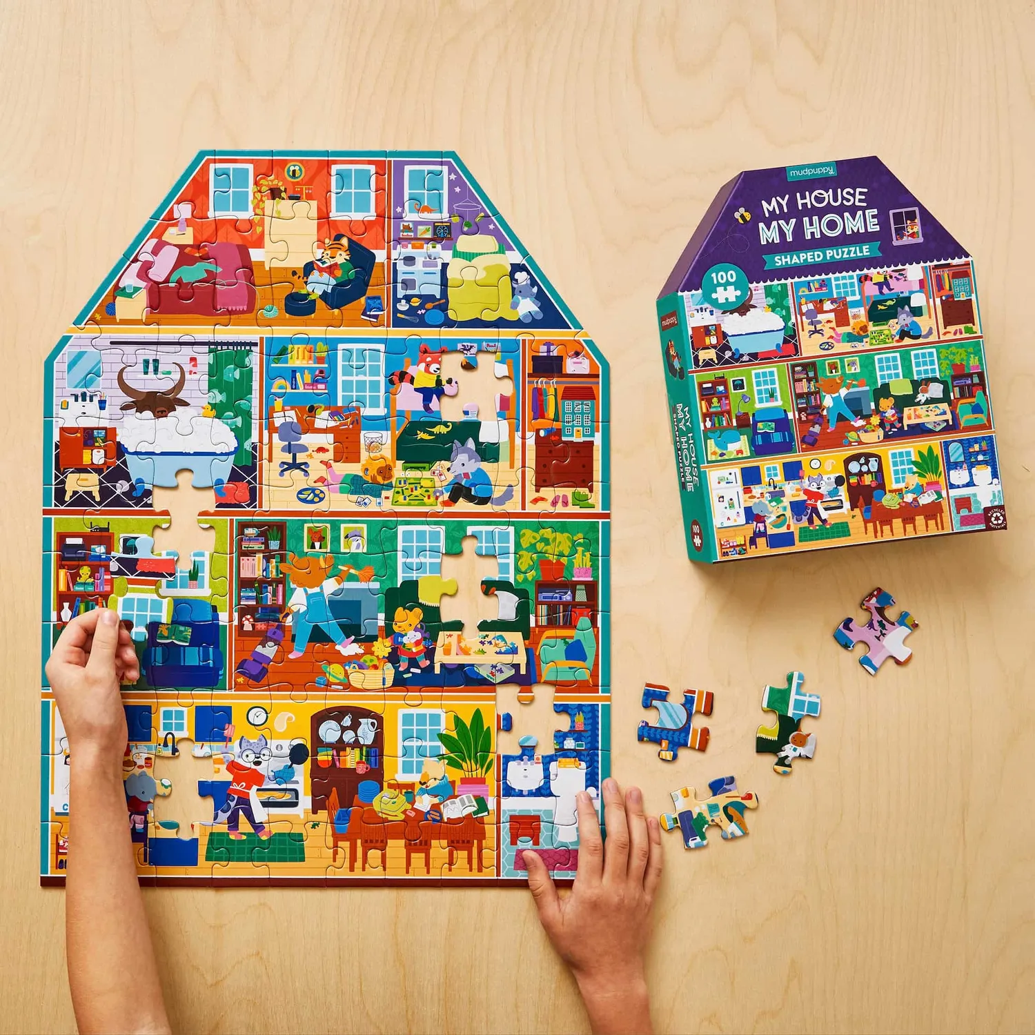 Mudpuppy My House My Home puzzle casa 100 piese