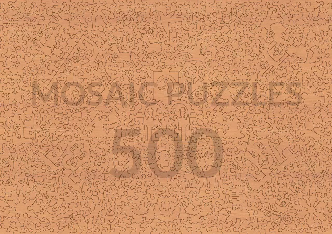 Mosaic Puzzles Festive Cookies puzzle lemn 100 piese craciun