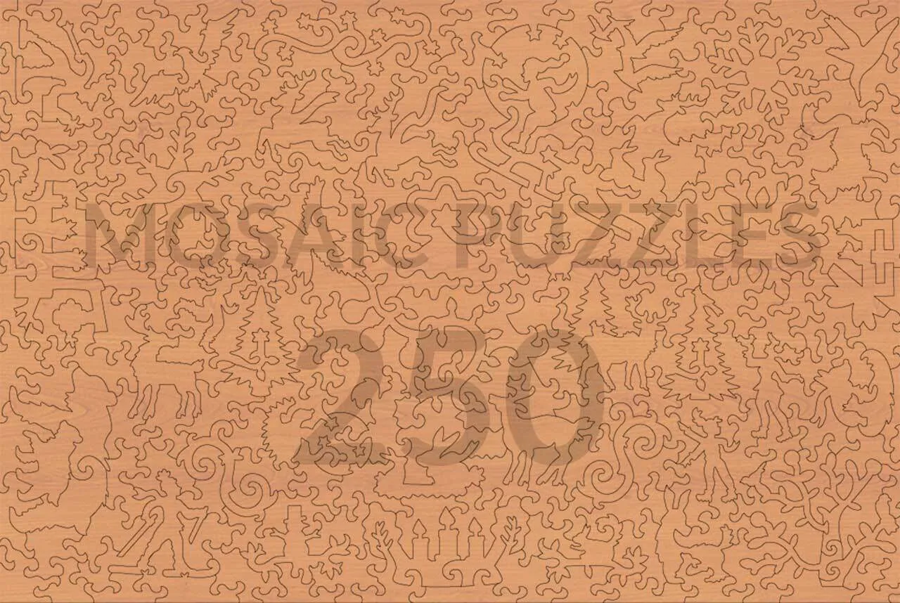 Mosaic Puzzles Santa's Best Friends puzzle lemn 50 piese copii