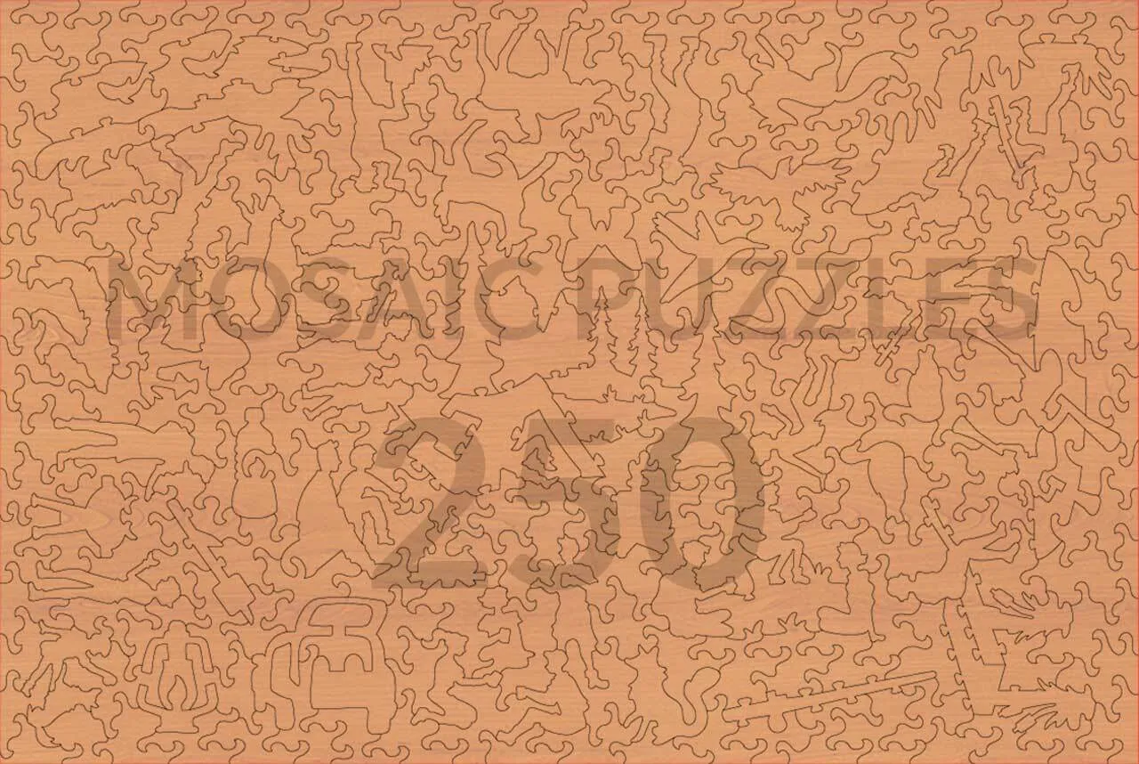 Mosaic Puzzles Casting by the Campfire puzzle lemn 500 piese pescuit