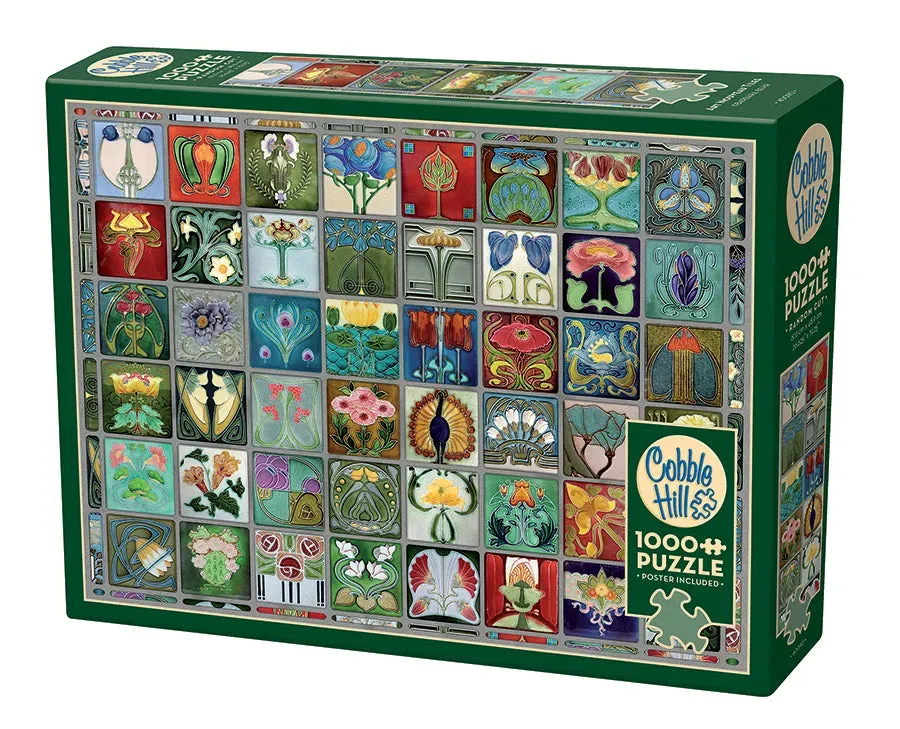 Cobble Hill Art Nouveau Tiles puzzle 1000 piese vitraliu
