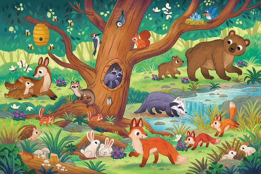 Cobble Hill Bear and Friends puzzle podea 35 piese animale