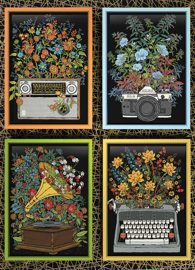 Cobble Hill Floral Objects puzzle 1000 piese vintage
