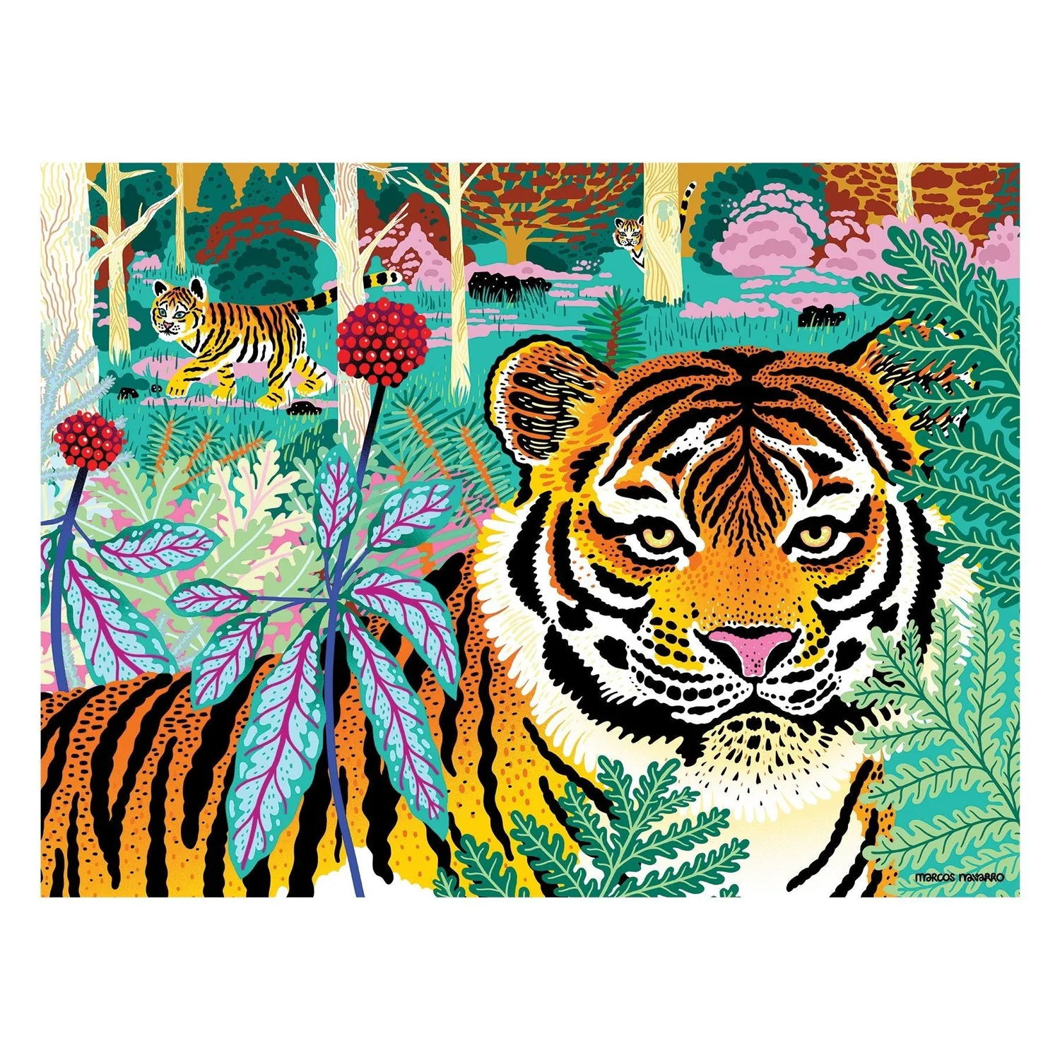 Mudpuppy Endangered Species Siberian Tiger puzzle 300 piese reciclat