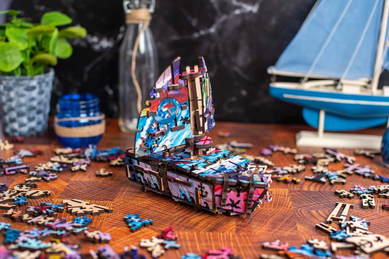 Mosaic Puzzles Golden Gate Regatta puzzle lemn 1000 piese 3D