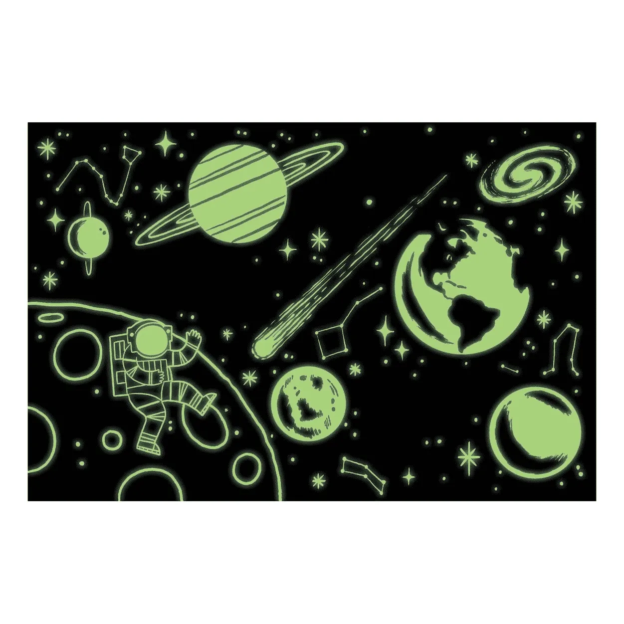 Mudpuppy Outer Space puzzle fosforescent 100 piese