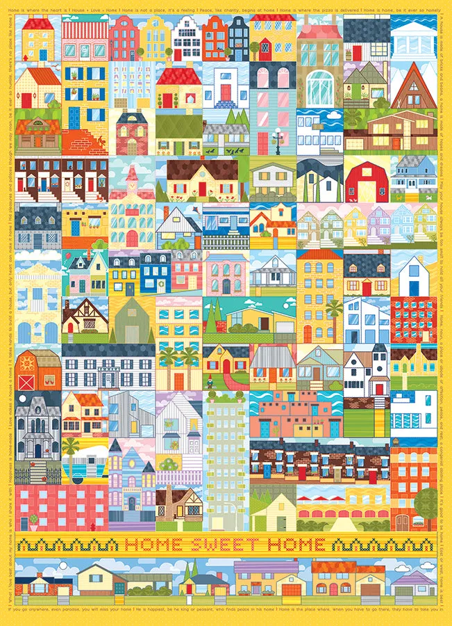 Cobble Hill Home Sweet Home puzzle 1000 piese case