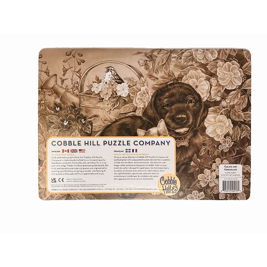 Cobble Hill Calico Chocolate puzzle tavă 35 piese