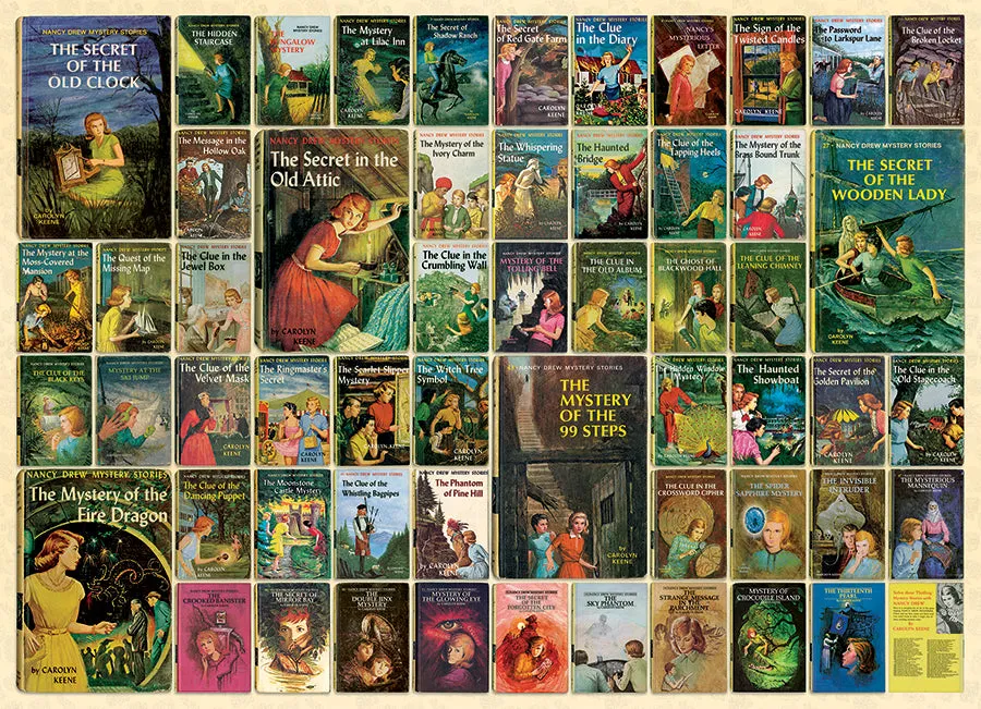 Cobble Hill Nancy Drew puzzle 1000 piese carti vintage