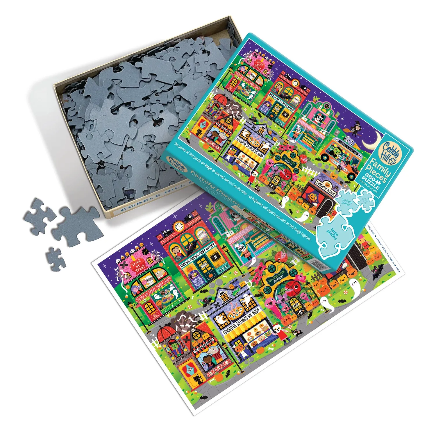Cobble Hill Boo Town puzzle familie 350 piese