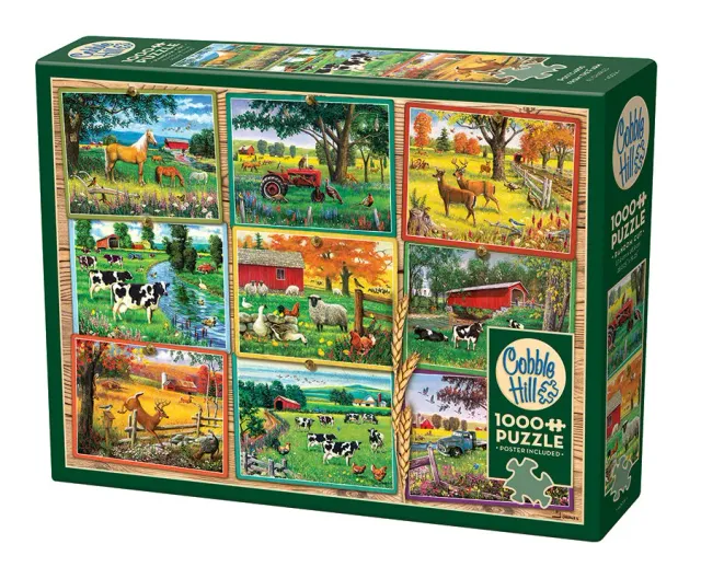 Cobble Hill Postcards Farm puzzle 1000 piese colaj ferma